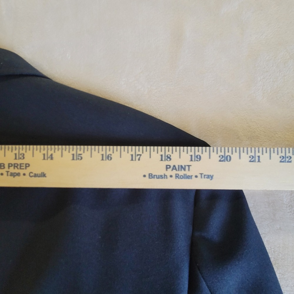 Perma-Prest Blazer Jacket Mens 46R Navy Gold Button Dacron Polyester Vintage - Picture 11 of 16